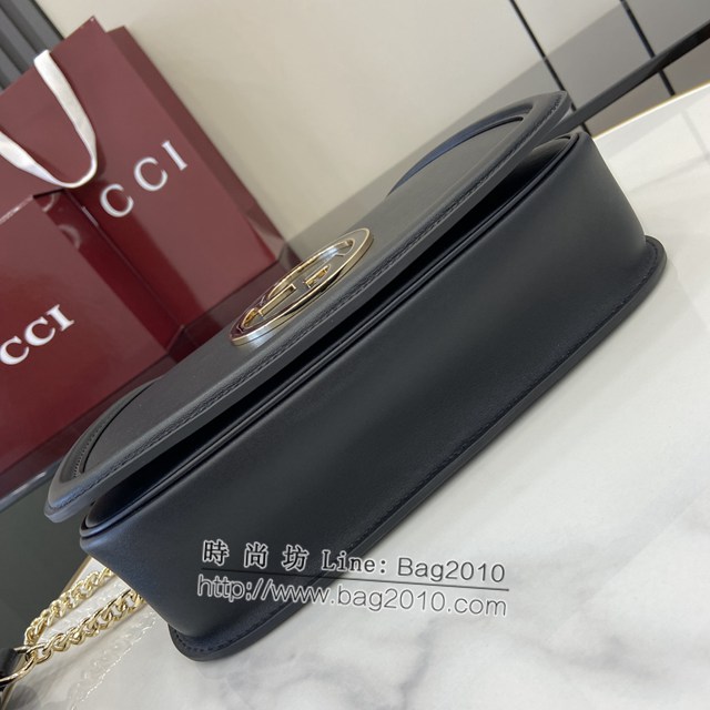 Gucci專櫃古馳最新款Blondie系列小號肩背包原廠皮鏈條女包 jh2153型號：815715